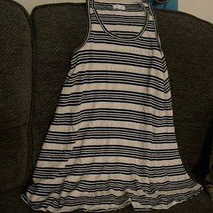 Black and light tan dress